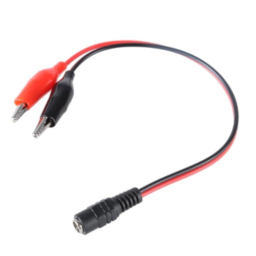 Συνδετήρας DC 5.5x2.1mm σε 2 κλιπ αλιγάτορα Καλώδιο τροφοδοσίας για ηχείο LED με 2