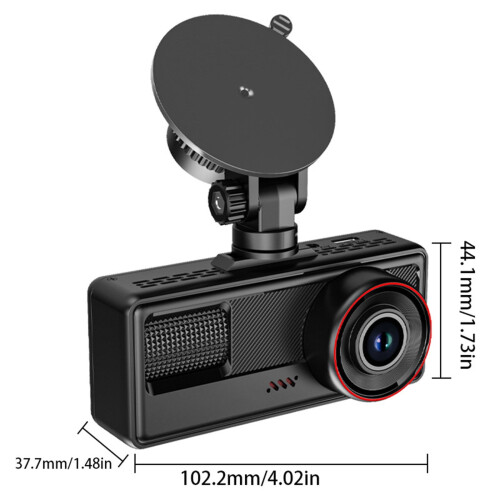 Διπλή κάμερα αυτοκινήτου HD 1080P με νυχτερινή όραση, λειτουργία στάθμευσης 24 ωρών, 2