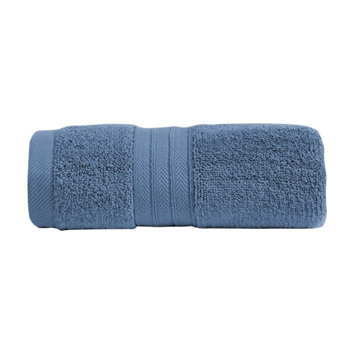 Toalha de rosto de algodão azul-marinho 74x34cm macia e absorvente 1
