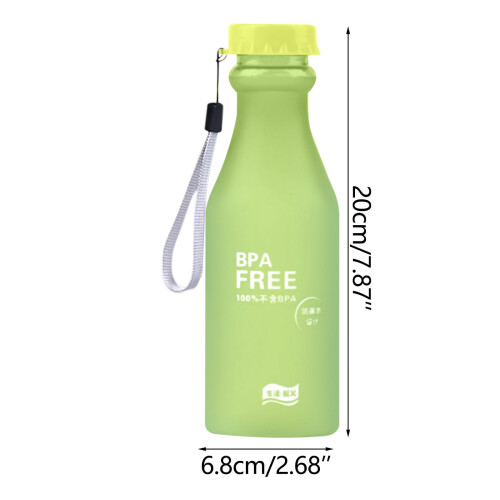 Ματ διαφανές αθλητικό μπουκάλι νερού 550ml με σχοινί, αδιάβροχο και φορητό – 1