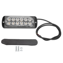 Flashing LED Strobe Light Emergency Hazard Warning Light Surface Mount Amber Slim Waterproof Light Bar for Trucks Vans Cars (Yellow)
