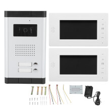 Instelbaar helderheids- en contrast video-intercomsysteem met 7-inch lcd-scherm, infrarood nachtzicht, infraroodcamera voor binnen en buiten, tweeweg