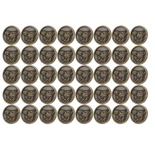 Leather Decoration Screw Back Buttons Craft Carving Retro Style Engraved Horse Head Design Metal Blazer Button Set Durable Zinc Alloy Vintage Design