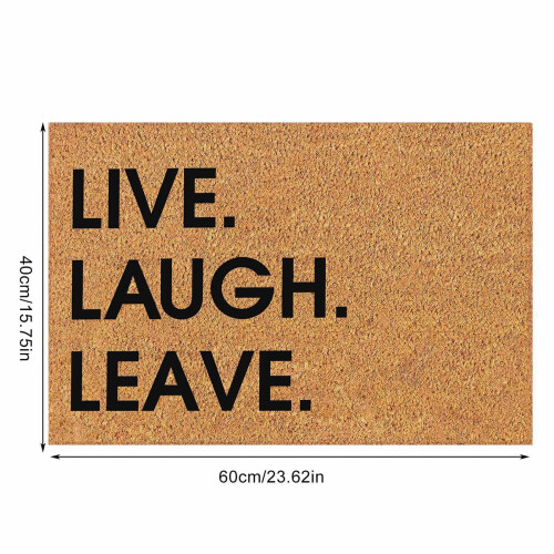 Αστείο πατάκι πόρτας Live Laugh Leave Αντιολισθητικά πατάκια πόρτας από καουτσούκ για 2