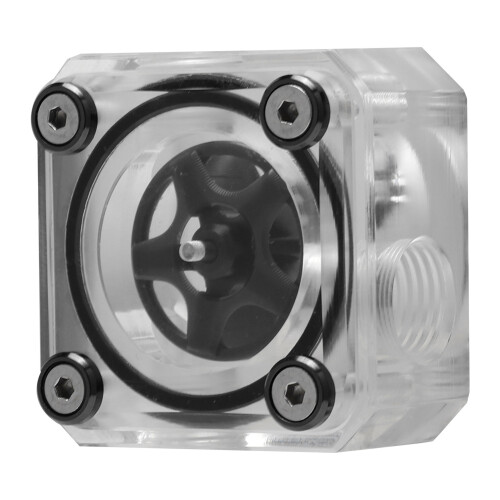 Acrylic Water Meter for PC Cooling, Revolving Speed Visualizer with Transparent Design for Custom Computer Builds
