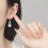 Γυναικεία σκουλαρίκια | Επιχρυσωμένα με λευκόχρυσο 18 καρατίων | Σκουλαρίκια με 6