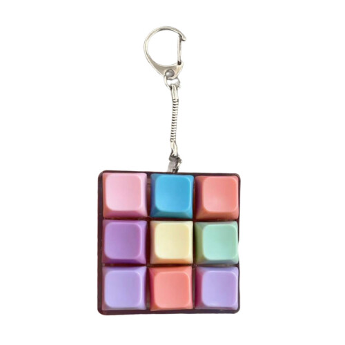 Πληκτρολόγιο Fidget Keychain 9Key Φορητό Αισθητηριακό Παιχνίδι PVC για Εφήβους Ενήλικες 1