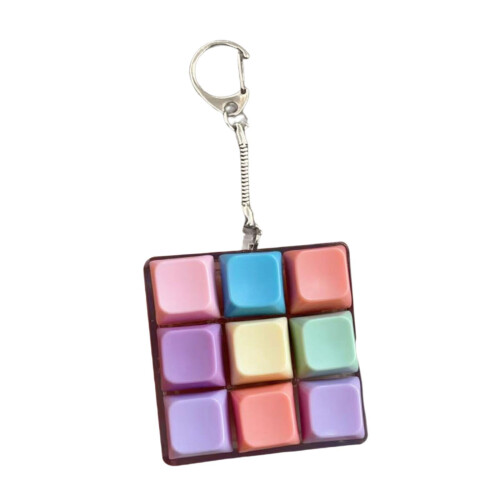 Πληκτρολόγιο Fidget Keychain 9Key Φορητό Αισθητηριακό Παιχνίδι PVC για Εφήβους Ενήλικες 2