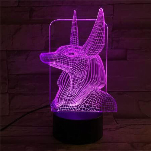Φωτιστικό νυκτός Egyptian3D Illusion – RGB LED, Συμβατό με διακόσμηση σπιτιού και πάρτι, δώρο 2