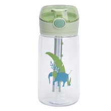 Leak Proof Kids Sip And Snack Water Bottle Flip Top Lid Detachable Snack Cup Kid Friendly Design BPA Free Hygienic Covered Spout Durable Plastic