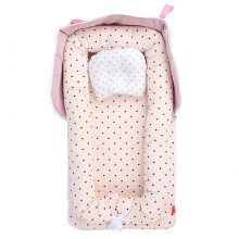 Cotton Baby Lounger for Supervised Relaxation, Double Sides Fabric Pillow Included with Reversible, Adjustable & Portable Floor Lounger Design,