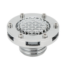 Motorcycle Fuel Tank Cap, Vent Breather Hoses Compatible Gas Cap with CNC Billet Aluminum Finish, Secure Fit Universal Tank Cover for Enhanced
