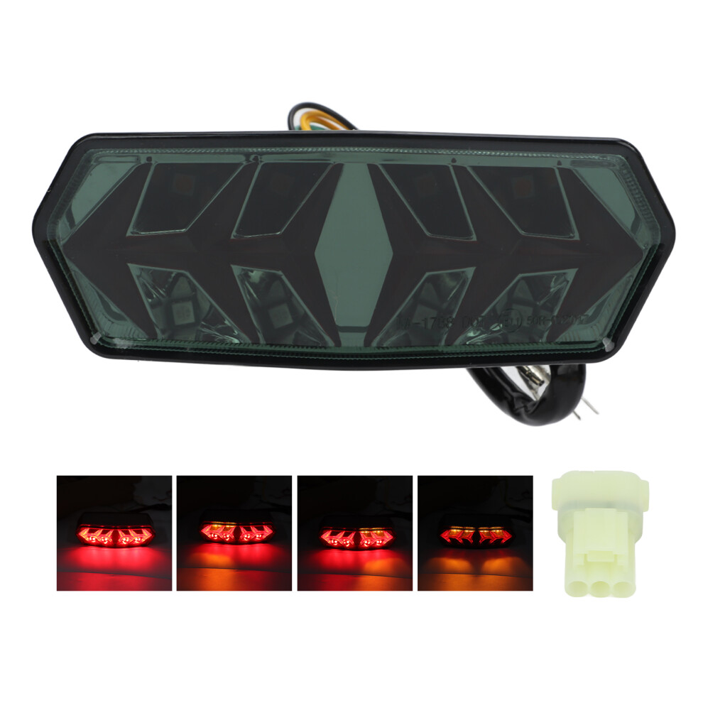 Running Integrated Motorcycle Tail With Led Turn Signals, Brake Flowing Sequential Indicators, Easy Install All In One Waterproof Light 9083649426135