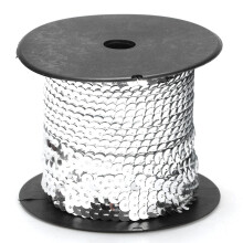 Sequin-covered Ribbon, Sewing Trim Ribbon Sequins, Continuous Reflective Sew-on Trim for Clothing and Craft, Decorative Accessory Made of Plastic