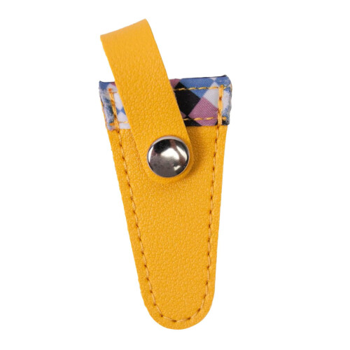 Étui à ciseaux compact 8 x 3 cm, pochette de protection élégante, jaune 1