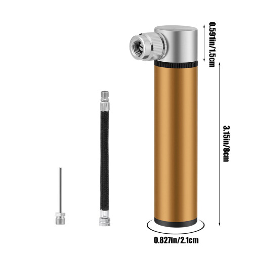 Φορητός μίνι φουσκωτής ποδηλάτου, 120PSI, κράμα αλουμινίου, 14,5cm, πολύχρωμος, 2