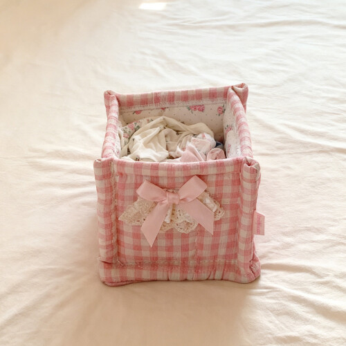 D Foldable Decorative Storage Container Soft Fabric Design Blends With Any Decor Use Under Sink In Cabinet Or On Open Shelving 1