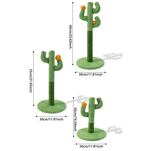 Ξυστήρι για γάτες Cactus με κοντάρια σιζάλ, πλαίσιο αναρρίχησης και κάθετη ξύστρα – 1