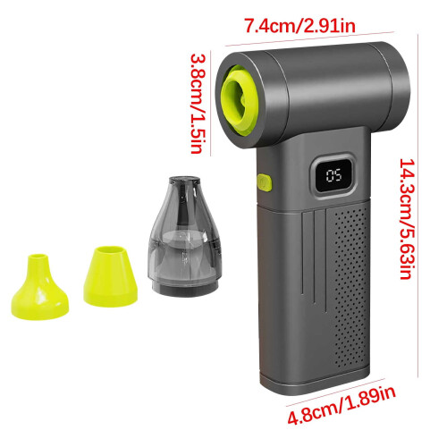 1 Pc Handheld Turbo Fan - High-Speed Brushless, Outdoor Camping Dust Blowing Accessory 2