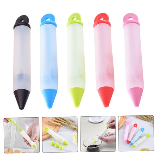 Back to School Cake Writing Chocolate Pen Silicone 5Pcs 2