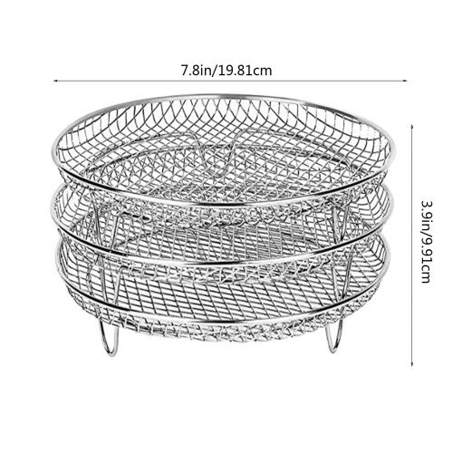 Air Rack Air Accessories Stainless Steel Multi-Layer Round Stackable Dehydrator Rack for Most Air 2
