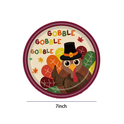 Thanksgiving-Geschirrset – Pappteller, Servietten, Becher 1