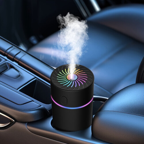 Bilaroma diffuser og luftfugter med 7-farvet lys 2