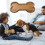 Solid Wood Bone-Shape Dog Bowl Dinner Plate - Durable Bread Bowl for Pet Feeding, 7.5"x4.13" 5