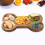 Solid Wood Bone-Shape Dog Bowl Dinner Plate - Durable Bread Bowl for Pet Feeding, 7.5"x4.13" 7
