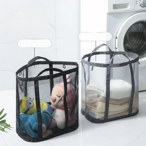Panier à linge mural pliable en nylon respirant 2
