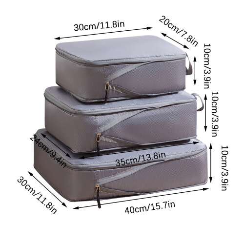Travel Storage Bag Set Clothes Organizer 3-Piece 2
