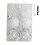 Christmas Tree Ornaments White Shatterproof Plastic 6 pcs 3