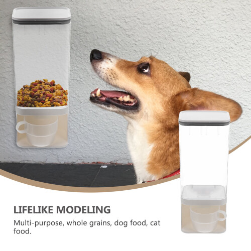 Dog Food Bin with Plastic Construction for Pet Feeding Needs 1Pcs 1