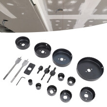 18er-Bohrkronen-Set aus Kohlenstoffstahl für Gipskartonplatten mit Aufbewahrungsbox