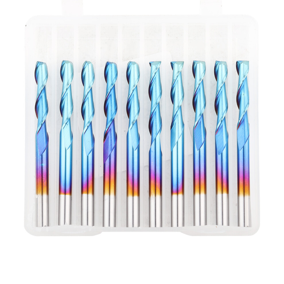 Solid Carbide Cnc Router Bits Nano Blue Coated Spiral Upcut Ball Nose End Mill Industrial Quality Cutting Tools For2d And3d Carving Resin Plastic 9014198240842