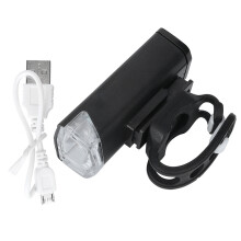 Cykellygtesæt med for- og baglygte, USB-genopladelige LED-lys, vandtæt sikkerhedslygte med høj lysstyrke, flere tilstande, justerbar montering,