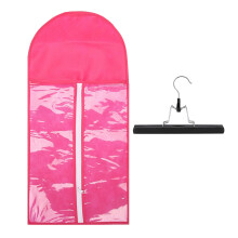 Bolsa de almacenamiento antienredos para extensiones de cabello con percha giratoria, protección a prueba de polvo, tela no tejida resistente a la