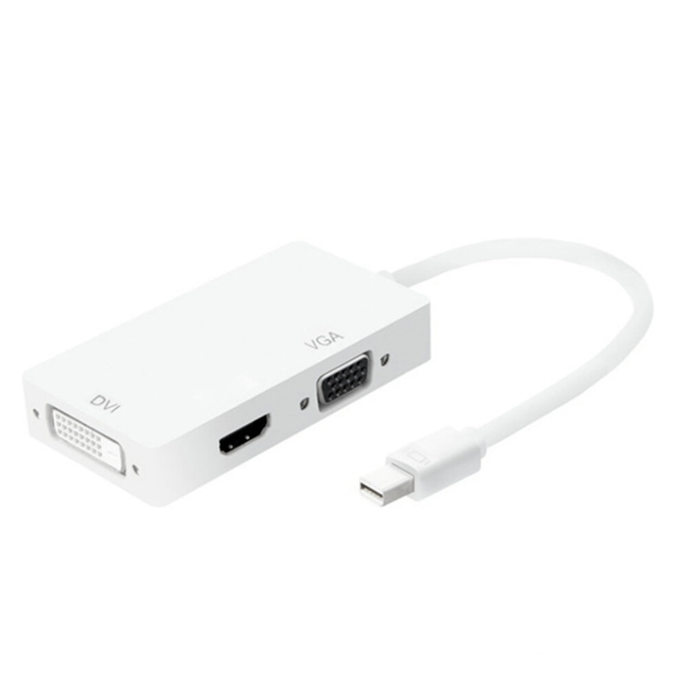 3In1mini Dp Converter4k Hdmi Dvi Vga Adapter High Quality Mini Displayport1.2plug And Play For Pc Monitor Projector Hdtv Thunderbolt Compatible 9071309270754