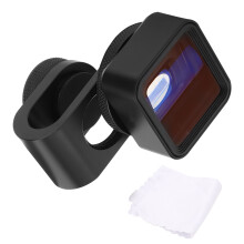 Detachable Clip On Phone Lens for Smartphone Filmmaking, 1.55X Anamorphic Mobile Lens with Blue or Gold Flare Effect, High-Definition Optical Glass