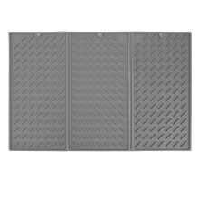 Food Grade Silicone Dish Drying Mat For Kitchen, Durable Multi-Use Countertop Mat, Collapsible Trifold Non-Slip Surface With Heat Resistant And