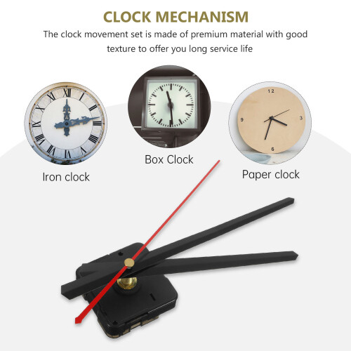 DIY-klockmekanism Kit Klockrörelse Plast Svart 1 set 2