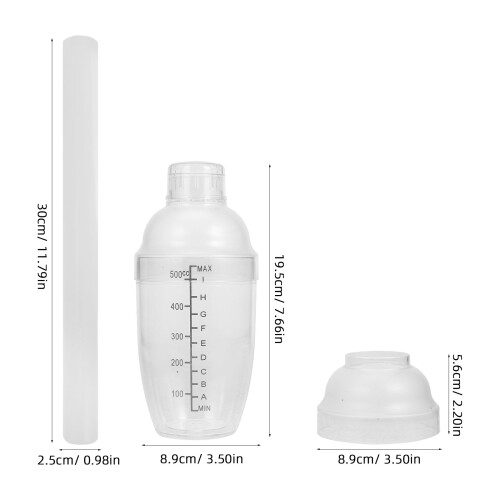 Bartending Kit Shaker Cup Pp 1 Set 11.79x0.98x0.98in 2