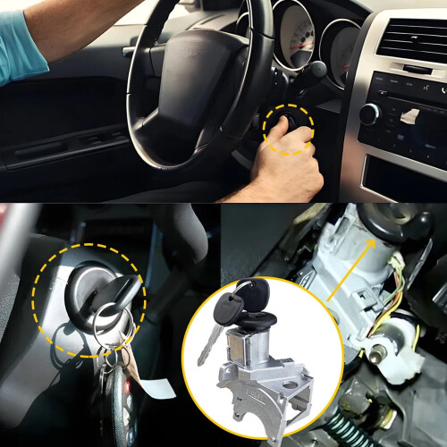 Cilindro de Ignição e Carcaça para Chevrolet Silverado 1500 3500 (2001-2006) 1