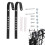 Road Bike Basket Hook Height Adjustable Quickly Release Hook Wire Storage Basket Cargo Rack Hooks Enduring 2