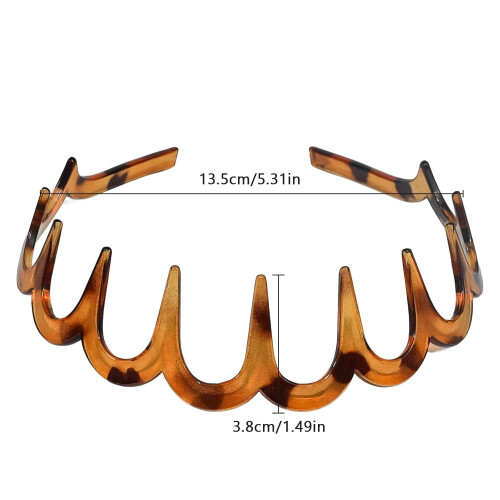 U-format vändbart hårkamspannband – 2-pack 1