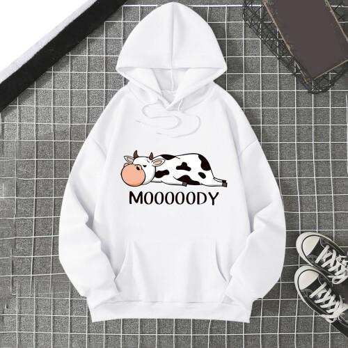 Γυναικεία Casual Hoodies Oversized Χαλαρά Fit Μόδας με Στρογγυλή Λαιμόκοψη και Μακρυμάνικα 1