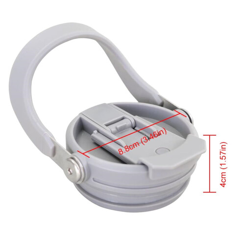Tampa para copo térmico IceFlow de 20oz e 30oz com canudo, à prova de derramamento, com alça e canudo. 2
