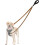 Two-Point Control Leash for Medium/Large Dogs – No-Tangle, Padded, Reflective, Converts to Single Leash, Compatible with No-Pull Harnesses (Brown) 2