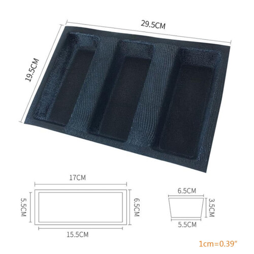 Silicone Breads Pan Non-Stick Perforated Practical French Bread Pan Forms Molds Baking Liners Mat Bread Moulds 2