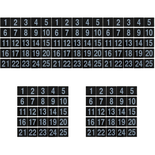 125Pcs Elegant Black Plastic Wedding Numbered Seating Signs 1